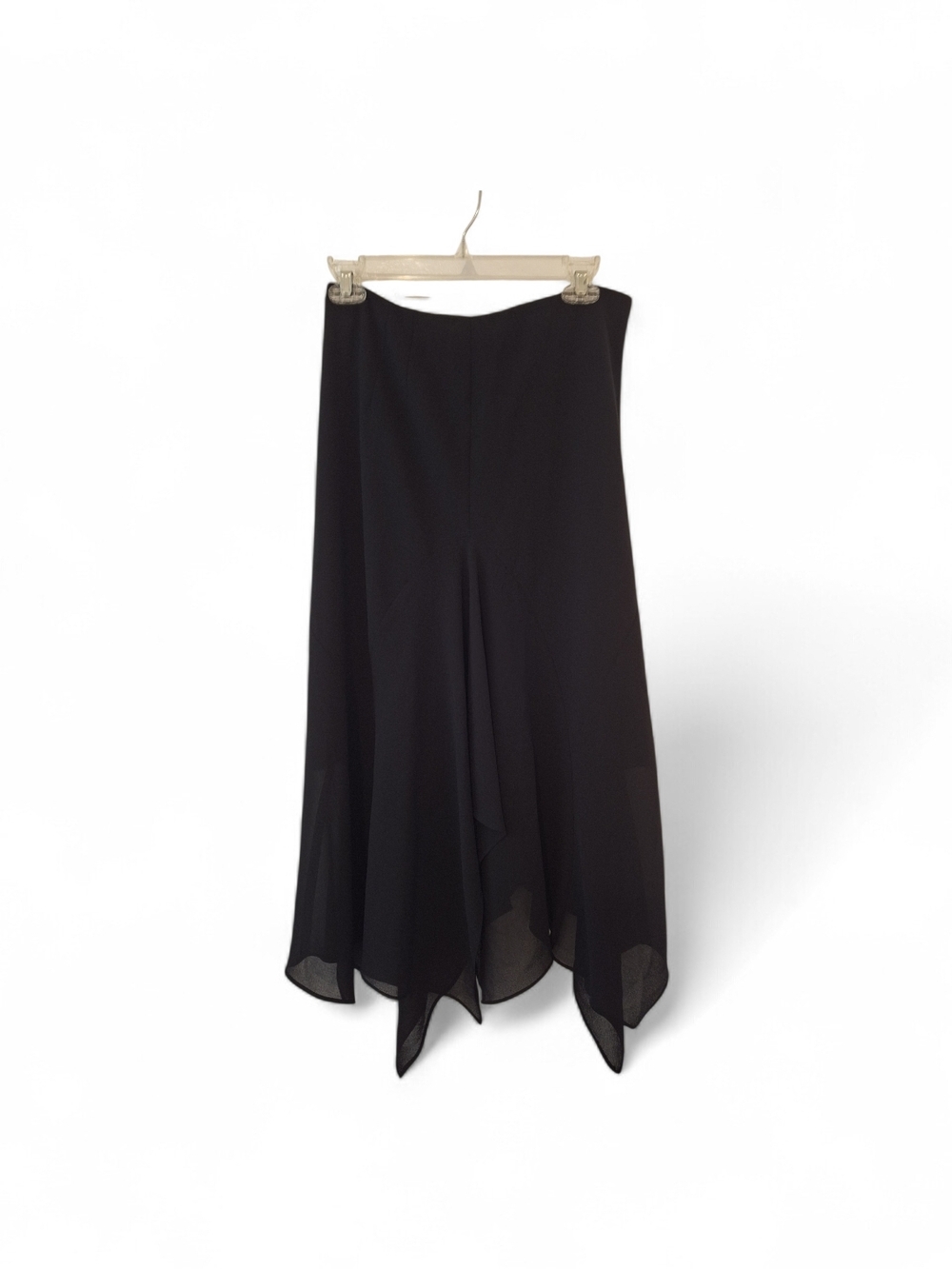 Sheri Martin Black Asymmetric Handkerchief Hem Skirt - Picture 2 of 7